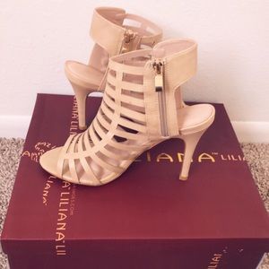 Stripy heel sandals size 8